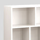 Wood Bookshelf White Contemporary Style Bookcase for Home Office