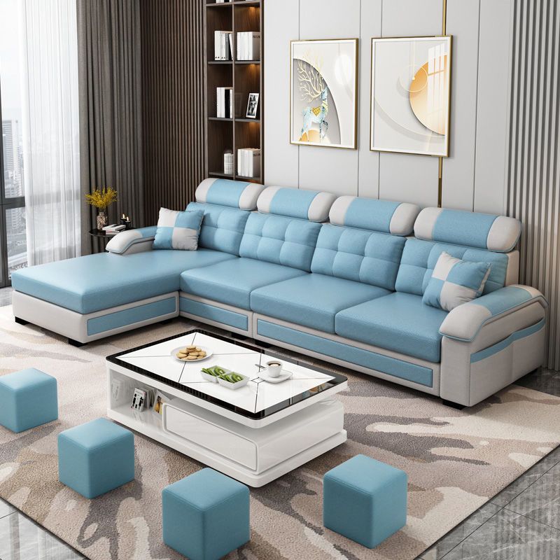Scandinavian Pillow Top Arm Sectional with Tufted Back and Storage Clearhalo 'Furniture' 'furniture_sectionals' 'Living Room Furniture' 'Sectionals' 1200x1200_733488ef-13d0-4a7e-837b-0e34e8e6eb42