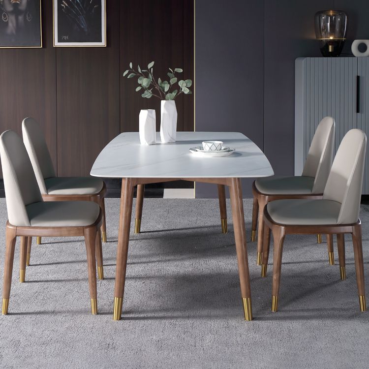 Rectangle Luxury Dining Table Two-Color Fixed Table with Sintered Stone Clearhalo ' dining_table' 'Dining Tables & Seating' 'Dining Tables' 'furn' 'furn_dining_table' 'Furniture' 'furniture_dining_table' 'Kitchen & Dining Furniture' 'kitchen&dining_furn' 'kitchen' 'kitchen_dining_table' 1200x1200_7335de7c-7d64-4a25-a0fd-4e84e49b13ee