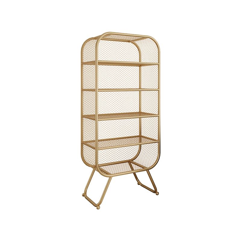 Metal Closed Back Book Shelf Vertical Etagere Shelf Bookcase for Study Room