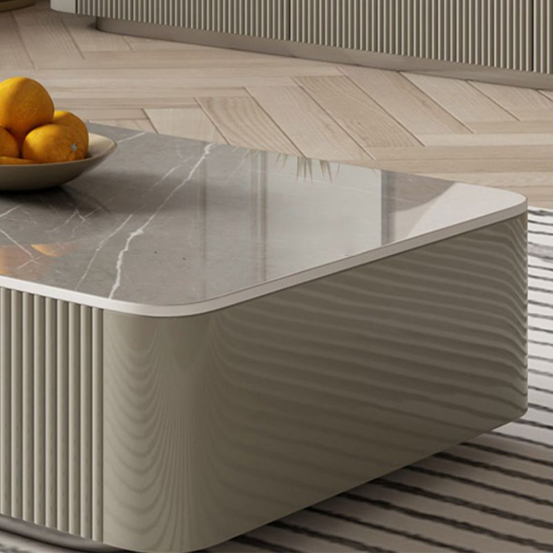 Pedestal Glam Coffee Table Rectangle Slate Single Coffee Table with Drawer Clearhalo 'Coffee & Accent Tables' 'Coffee Tables' 'coffee_tables' 'furn' 'furn_coffee_tables' 'Furniture' 'Living Room Furniture' 1200x1200_7336888d-3505-431d-8b15-8704a534bb53
