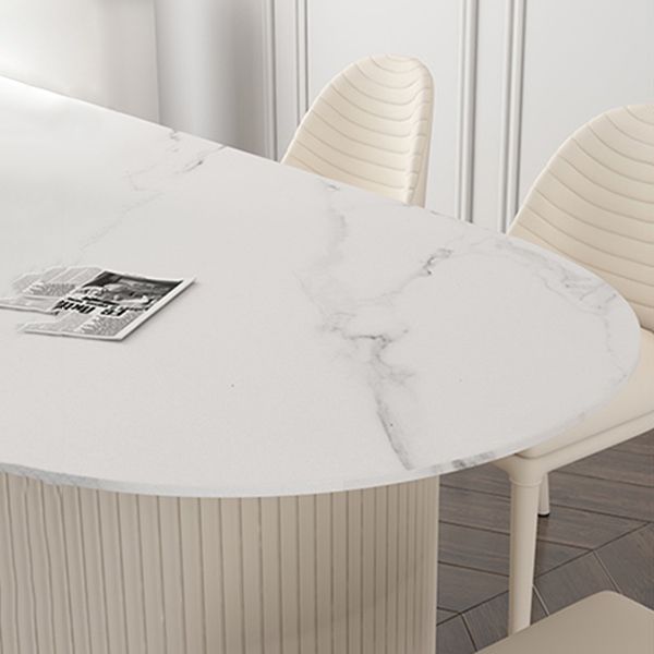 Traditional Luxury Dining Table Oval Dining Table with Double Pedestal Base Clearhalo 'Dining Tables & Seating' 'Dining Tables' 'dining_table' 'furn' 'furn_dining_table' 'Furniture' 'Kitchen & Dining Furniture' 1200x1200_7336895e-b358-46c6-8734-f2257b53372b