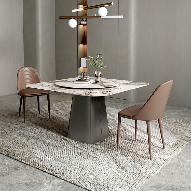 Contemporary Sintered Stone Table Square Table Set 1/3/5 Pieces Dining Set Clearhalo 'Dining Room Sets' 'Dining Tables & Seating' 'dining_room_set' 'furn' 'furn_dining_room_set' 'Furniture' 'Kitchen & Dining Furniture' 1200x1200_73393a18-a759-4857-a85f-596df403e317