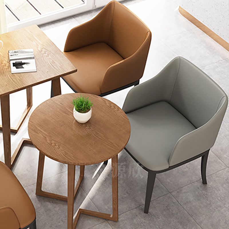 Modern Metal Dining Arm Chair Upholstered Side Chair for Dining Room Clearhalo 'Dining Chairs' 'Dining Tables & Seating' 'dining_chair' 'furn' 'furn_dining_chair' 'Furniture' 'furniture_dining_chair' 'Kitchen & Dining Furniture' 1200x1200_733a9a33-3094-464a-8048-586cc15be10a