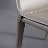 Minimalist Armless Solid Back Chairs for Home Leather Dining Chairs