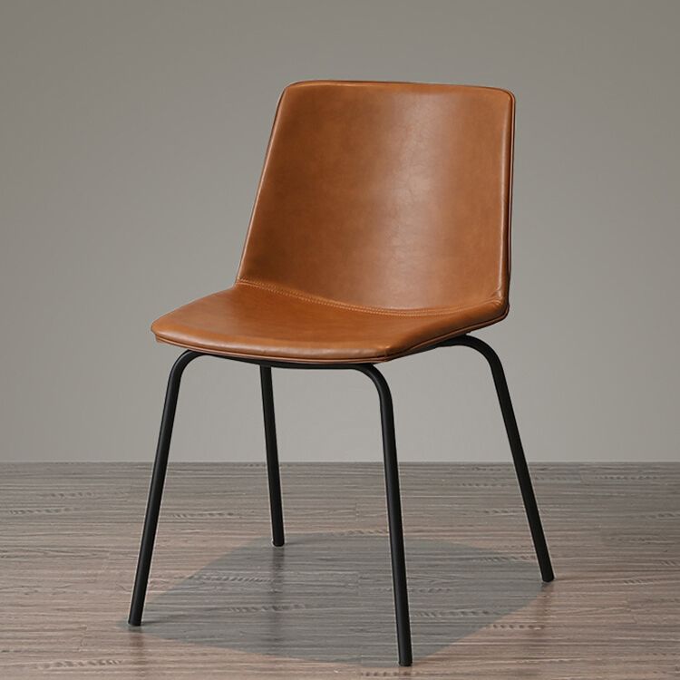 Industrial Metal Dining Room Chair Armless Upholstered Side Leather Chairs for Home Use Clearhalo ' kitchen&dining_furn' 'Dining Chairs' 'Dining Tables & Seating' 'dining_chair' 'furn' 'furn_dining_chair' 'Furniture' 'furniture_dining_chair' 'Kitchen & Dining Furniture' 'kitchen' 1200x1200_733b7858-5724-4979-b7b7-982c9307cb1b