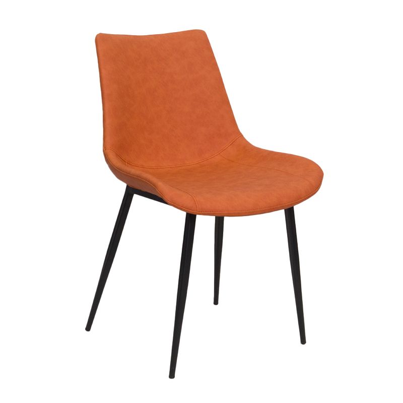 Scandinavian Style Leather Dining Chair Solid Back Single Arm Dining Chair for Home Clearhalo ' kitchen&dining_furn' 'Dining Chairs' 'Dining Tables & Seating' 'dining_chair' 'furn' 'furn_dining_chair' 'Furniture' 'furniture_dining_chair' 'Kitchen & Dining Furniture' 'kitchen' 1200x1200_733c0b94-e08e-4be7-8410-4551291a8ae9