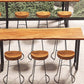 1/4/5/7-teiliges industrielles rechteckiges Kneipentisch-Set aus Holz