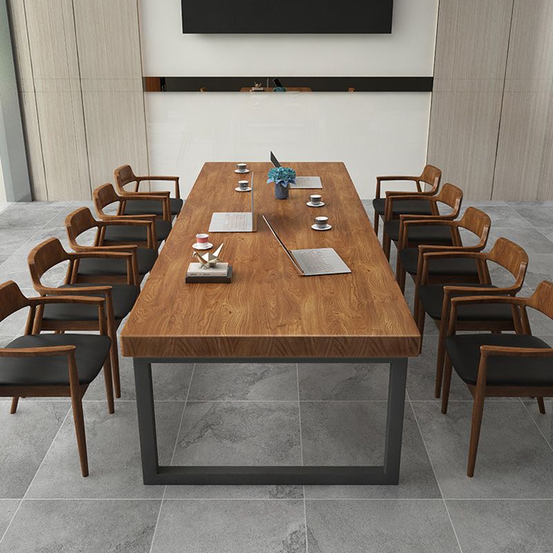 Escritorio de oficina contemporáneo escritorio de escritura rectangular en natural