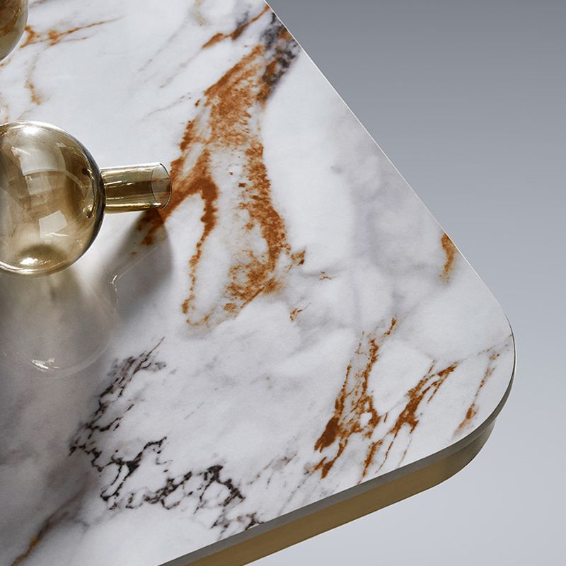 19.69" Tall Round Slate Side Table Luxurious Pedestal End Table