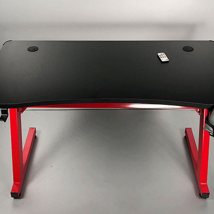 Contemporary Wooden Gaming Desk for Home 24"W X 30"H Desk in Black Clearhalo 'furn' 'furn_office_desk' 'Furniture' 'Office Desks' 'Office Furniture' 'office_desk' 1200x1200_7344e214-f549-46d7-8fbe-2493b6bfea51