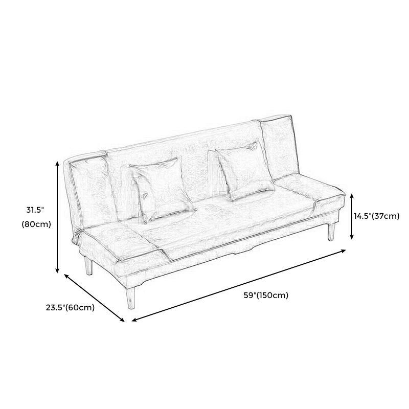 Modern Macaroon Wood 4 Legs Sofa Convertible Armless Sofe for Living Room Clearhalo 'Furniture' 'furniture_sofas' 'kitchen' 'kitchen_sofas' 'Living Room Furniture' 'Sofa' 'sofas' 1200x1200_73457436-51f9-4eca-80f5-fdb039609360