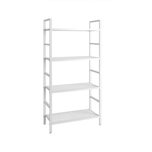 Modern White/Grey Metal Bookshelf Standard Vertical Open Shelf Bookcase