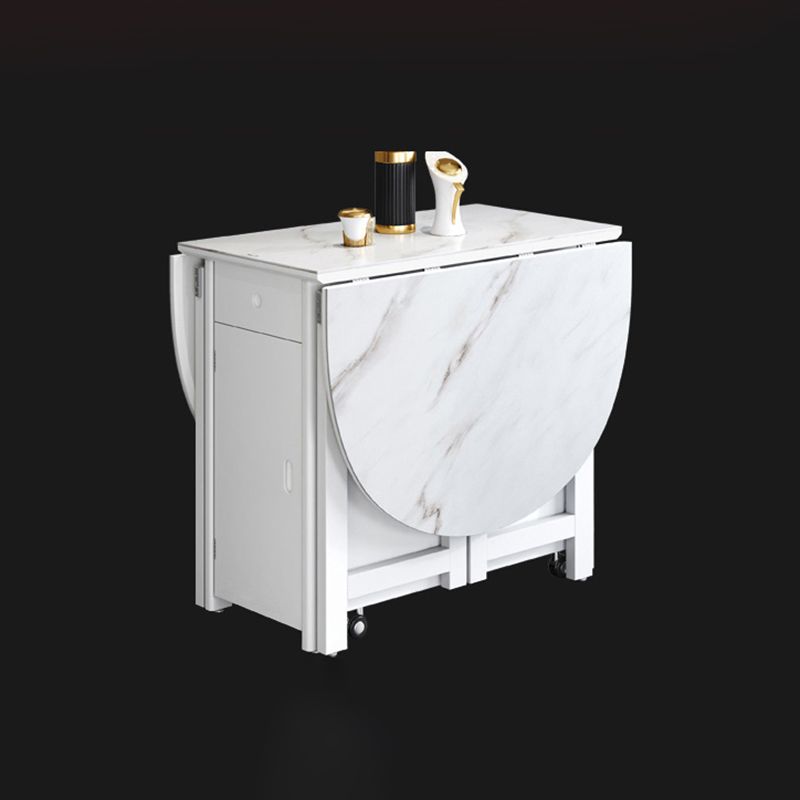 Foldable Sintered Stone Top Dining Table Modern Extendable Table with 4 Legs Clearhalo ' dining_table' 'Dining Tables & Seating' 'Dining Tables' 'furn' 'furn_dining_table' 'Furniture' 'furniture_dining_table' 'Kitchen & Dining Furniture' 'kitchen&dining_furn' 'kitchen' 'kitchen_dining_table' 1200x1200_734a9da1-8cc6-411d-ac69-8b38b1727038