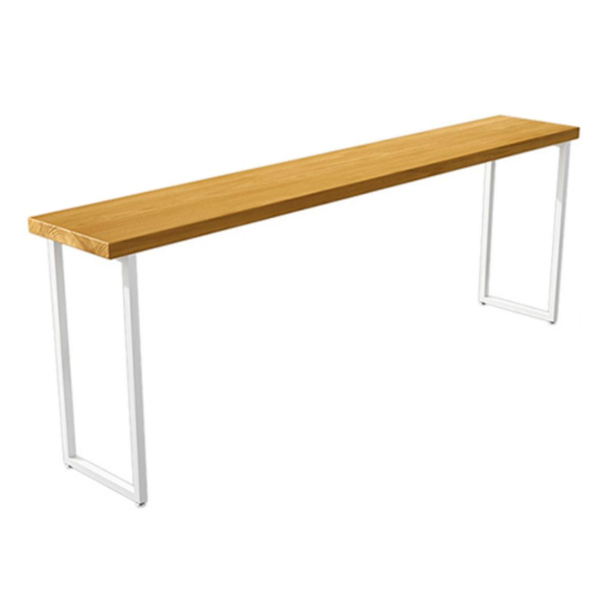 Pine Wood Bar Dining Table Industrial Bar Dining Table with Sled Base in White Clearhalo 'Bar Furniture' 'Bar Tables' 'bar_tables' 'furn' 'furn_bar_tables' 'Furniture' 'furniture_bar_tables' 'Kitchen & Dining Furniture' 1200x1200_734b181f-3ee3-499b-876e-c15531de9312