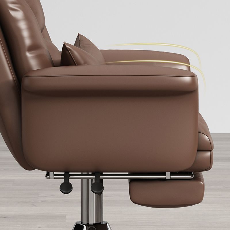 Silla de escritorio de computadora de espalda alta con ruedas silla de tareas contemporáneas de marco de metal cromado