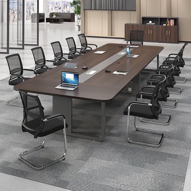 Manufactured Wood Rectangular Desk Modern Cable Management Office Desk Clearhalo 'furn' 'furn_office_desk' 'Furniture' 'Office Desks' 'Office Furniture' 'office_desk' 1200x1200_734b3d45-8526-412f-b3ed-252d472010f3