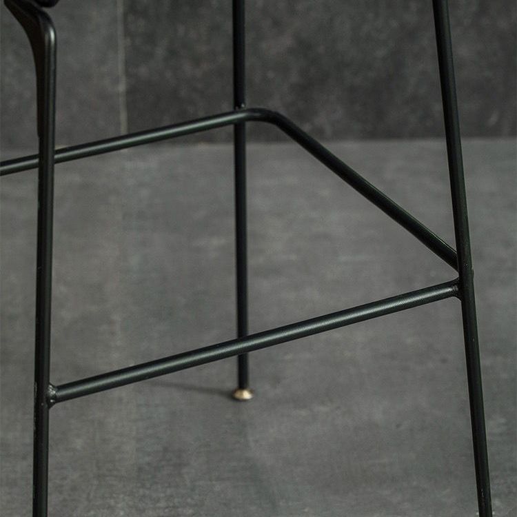 Leather Contoured Seat Barstool Industrial Metal Counter Stool with Backrest 1 Piece Clearhalo 'Bar Furniture' 'Bar Stools' 'bar_stools' 'furniture_bar_stools' 'Kitchen & Dining Furniture' 'kitchen&dining_furn' 'kitchen' 'kitchen_furn' Furniture' 1200x1200_734b65fa-fb22-421f-9198-861da309f433