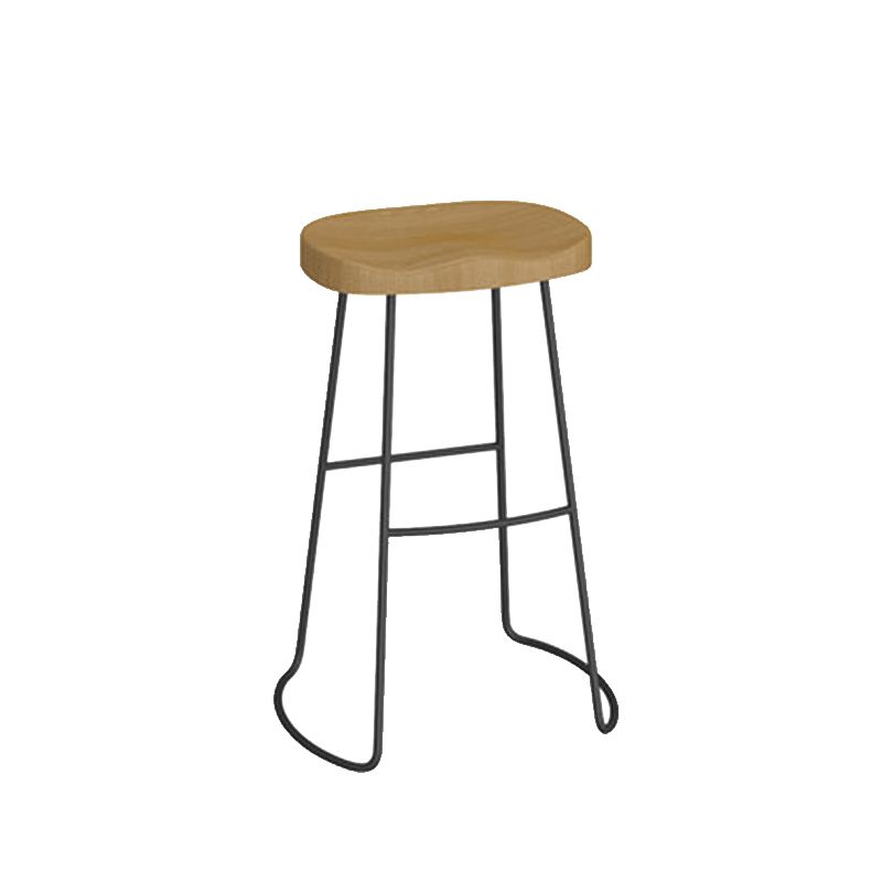 Taburete de bar moderno de madera maciza, taburete sin respaldo para restaurante