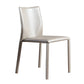 Designer Style Home Solid Back Dining Chair Matte Finish Leather Side Chair