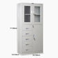 Light Gray File Cabinet Vertical Fireproof File Cabinet with Locking Drawers for Office