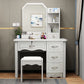 Make-up Vanity Standing Wooden 5-Drawers Mirror Contemporary