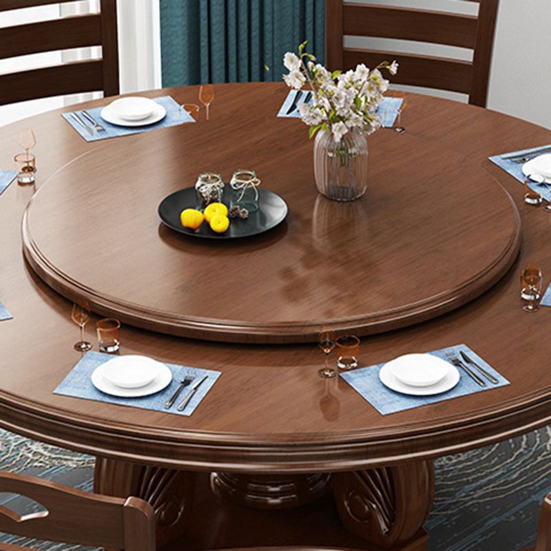 Solid Wood Dining Table Traditional Round Dining Table for Kitchen