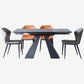 Extendable Industrial Sintered Stone Table Rectangle Dining Table with Double Pedestal Clearhalo ' dining_table' 'Dining Tables & Seating' 'Dining Tables' 'furn' 'furn_dining_table' 'Furniture' 'furniture_dining_table' 'Kitchen & Dining Furniture' 'kitchen&dining_furn' 'kitchen' 'kitchen_dining_table' 1200x1200_7353d150-6852-4e7a-bc5b-c3d5a6d8abd0