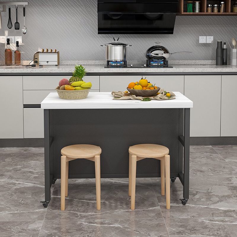 Rolling Contemporary Kitchen Island Stone Kitchen Island Table