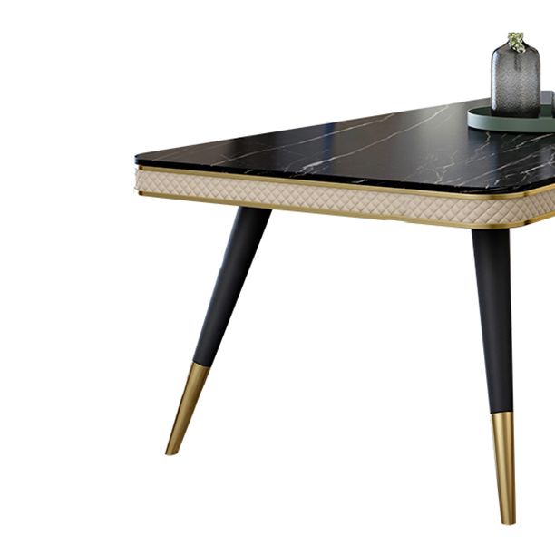 Moderno rettangolo 1/4/5/6/7 pezzi tavolo da pranzo set di gambe nere set di dinette interno