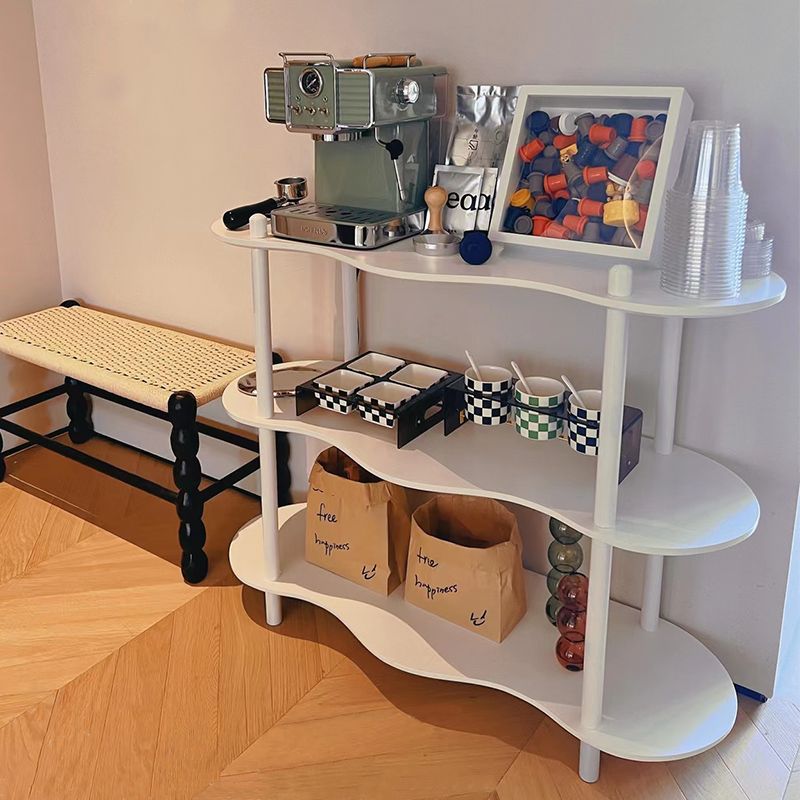 Libreria moderna bianca ingegnerizzato in legno Multi -tiers Etagere Open Bookshelf per Home Office