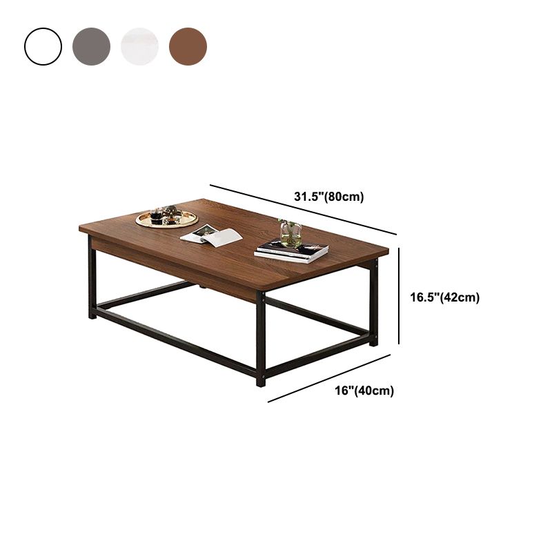 Coffee Table with Rectangular Black/gold Metal Base on 4 Legs Base Clearhalo 'Coffee & Accent Tables' 'Coffee Tables' 'coffee_tables' 'furn' 'furn_coffee_tables' 'Furniture' 'Living Room Furniture' 1200x1200_73571715-cd74-4ecc-a645-7d4cf608f4b5