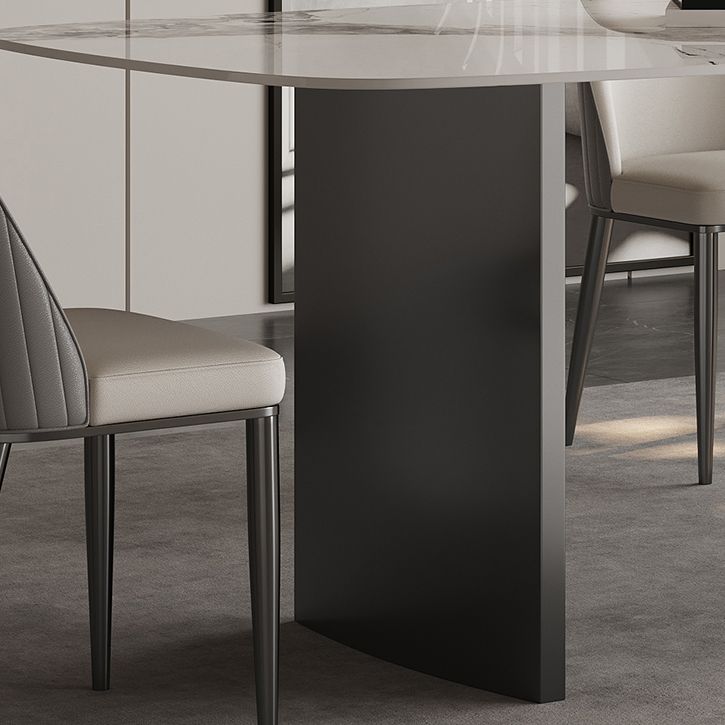 Ensemble de table à manger moderne en pierre 1/4/5/6 PCS PCS SETT avec chaises rembourrées