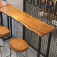 Rechteck aus massivem Holz Bar Tisch Set luxuriöser 1/3 Stücke Thescheltisch mit hohen Hockern