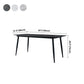 Modern Style Dining Table Rectangle Sintered Stone 4 Legs Table with Black Frame Clearhalo ' dining_table' 'Dining Tables & Seating' 'Dining Tables' 'furn' 'furn_dining_table' 'Furniture' 'furniture_dining_table' 'Kitchen & Dining Furniture' 'kitchen&dining_furn' 'kitchen' 'kitchen_dining_table' 1200x1200_7359442a-1f3e-4adb-81e4-c52dfb6eec1e