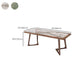 Set da tavolo da pranzo moderno rettangolare 1/4/7 PC Dinette con cornice in legno massiccio