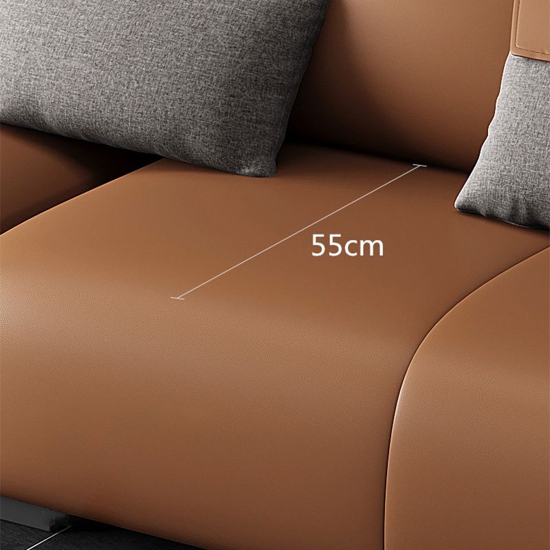 Contemporary Cushions Sloped Arm for Living Room Stationary Sofa