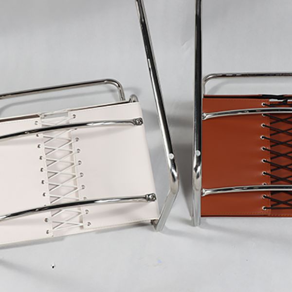 Armless Faux Leder Task Stuhl Modern Home Office Stuhl Keine Räder