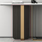 Glam Rectangle Console Accent Table with Stainless Steel Bracket for Hall Clearhalo 'Console Tables' 'console_tables' 'Entry & Mudroom Furniture' 'furn' 'furn_console_tables' 'Furniture' 1200x1200_735c85a5-23eb-4edb-a17c-a0501fe18009