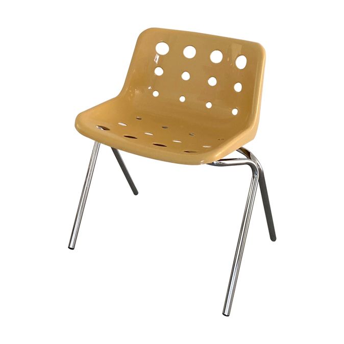 Moderner armloser Rückenlehne Acrylstuhl mit Metallbeinen für Esszimmer