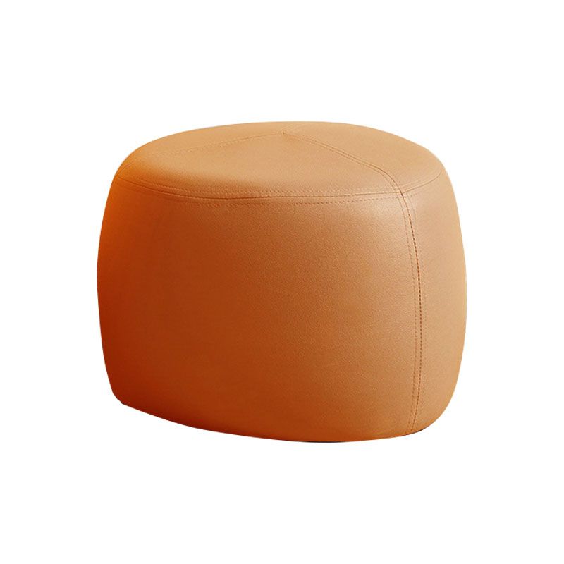 Modern Pouf Ottoman Faux Leather Upholstered Solid Color Triangle Shape Ottoman Clearhalo 'furn' 'furn_ottomans_poufs' 'Furniture' 'Living Room Furniture' 'Ottomans & Poufs' 'ottomans_poufs' 1200x1200_735e5eed-3009-40c3-a95d-cd6ea03a6f38