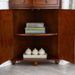 Mid-century Modern 1- Door Cabinet Wooden Corner Cabinet with Shelf