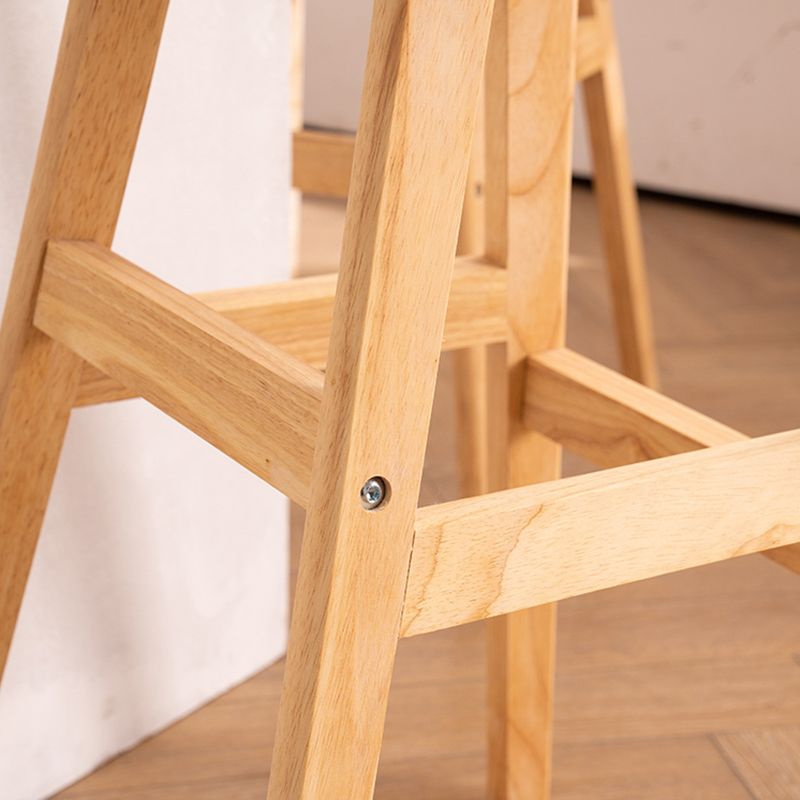 Contemporary 29-inch Indoor Bar Stool Wood Armless Low Back Stool with Footrest Clearhalo 'Bar Furniture' 'Bar Stools' 'bar_stools' 'furn' 'furn_bar_stools' 'furniture_bar_stools' 'Kitchen & Dining Furniture' 'kitchen&dining_furn' 'kitchen' 'kitchen_furn' Furniture' 1200x1200_735f3243-f27b-4e88-9676-3d7cfa3481ac