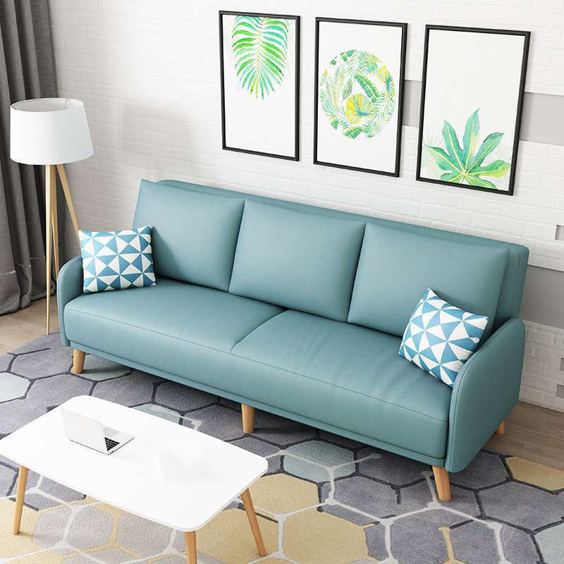 Contemporary Sewn Pillow Back Couch Reclining Sofa with Wooden Legs for Apartment Clearhalo 'Furniture' 'furniture_sofas' 'kitchen' 'kitchen_sofas' 'Living Room Furniture' 'Sofa' 'sofas' 1200x1200_736002ca-cc15-45c6-9aeb-e4beba2be0bd