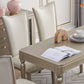 Rectangle Vintage Dining Table Champagne Tone Fixed Table for Home Use Clearhalo ' dining_table' 'Dining Tables & Seating' 'Dining Tables' 'furn' 'furn_dining_table' 'Furniture' 'furniture_dining_table' 'Kitchen & Dining Furniture' 'kitchen&dining_furn' 'kitchen' 'kitchen_dining_table' 1200x1200_736025e3-1104-421f-98b0-f40e81d2ce81