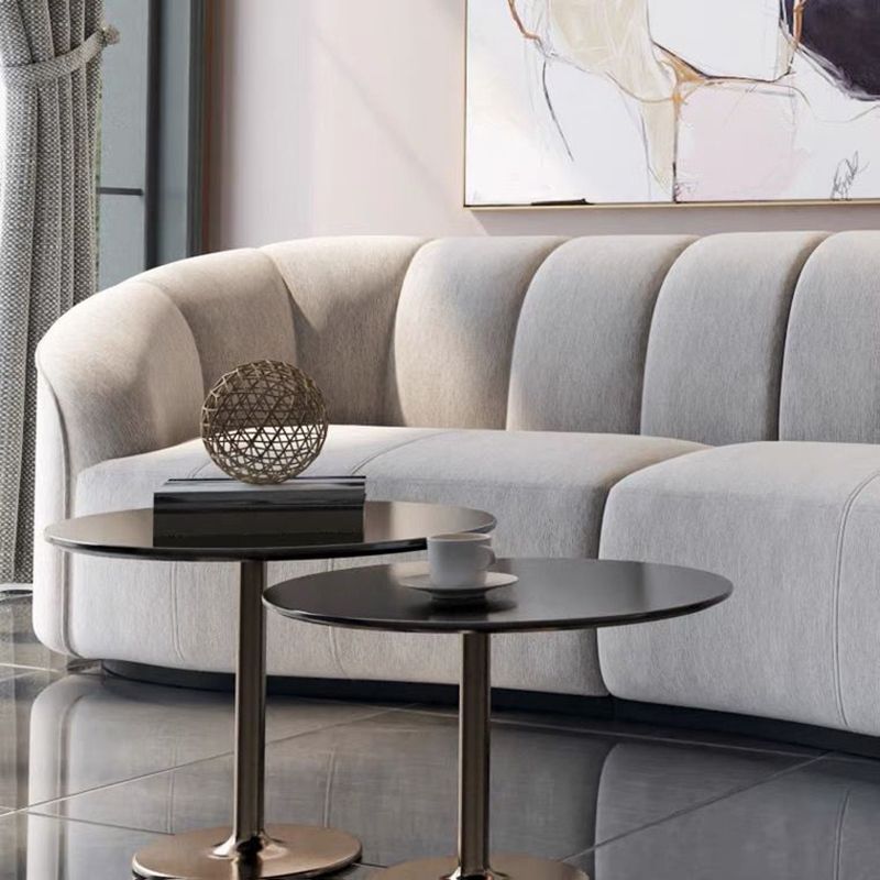 Divano a smoking ad alto smoking da 29,52 "divano in tessuto moderno a 3/4 posti grigio