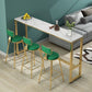 Table de bar de bistro de style moderne de table en faux marbre blanc pour le salon