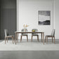 Mid-Century Rectangle Dining Table Stone Dining Table with Solid Wood Legs Clearhalo 'Dining Tables & Seating' 'Dining Tables' 'dining_table' 'furn' 'furn_dining_table' 'Furniture' 'Kitchen & Dining Furniture' 1200x1200_73628afe-302e-461d-815a-6712633e1e21