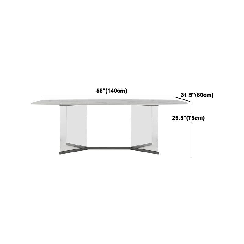 Designer Style Rectangle Dining Table Set 1/4/5 Pieces Acrylic Dining Table Clearhalo 'Dining Room Sets' 'Dining Tables & Seating' 'dining_room_set' 'furn' 'furn_dining_room_set' 'Furniture' 'Kitchen & Dining Furniture' 1200x1200_7364433d-becd-4f44-9573-43dee20a7e82