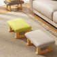 Modern Tear Resistant Ottoman Rectangle Green Cotton Blend Cube